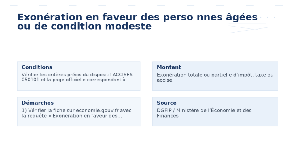 exonération faveur perso nnes âgées condition