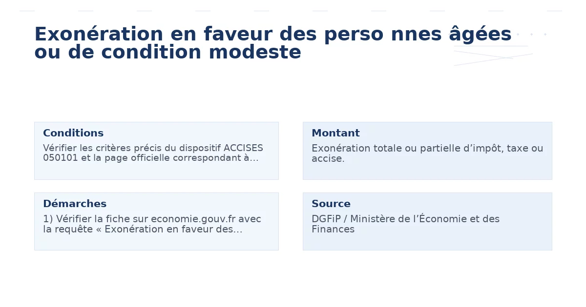exonération faveur perso nnes âgées condition – Guide essentiel