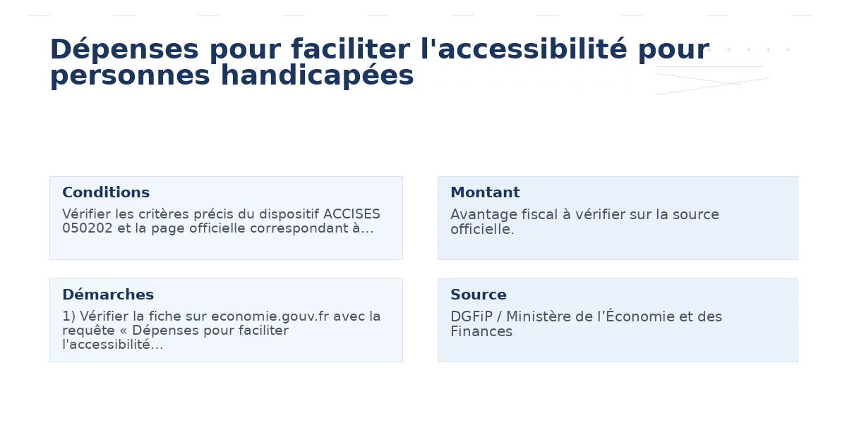 dépenses faciliter l’accessibilité personnes – Guide essentiel