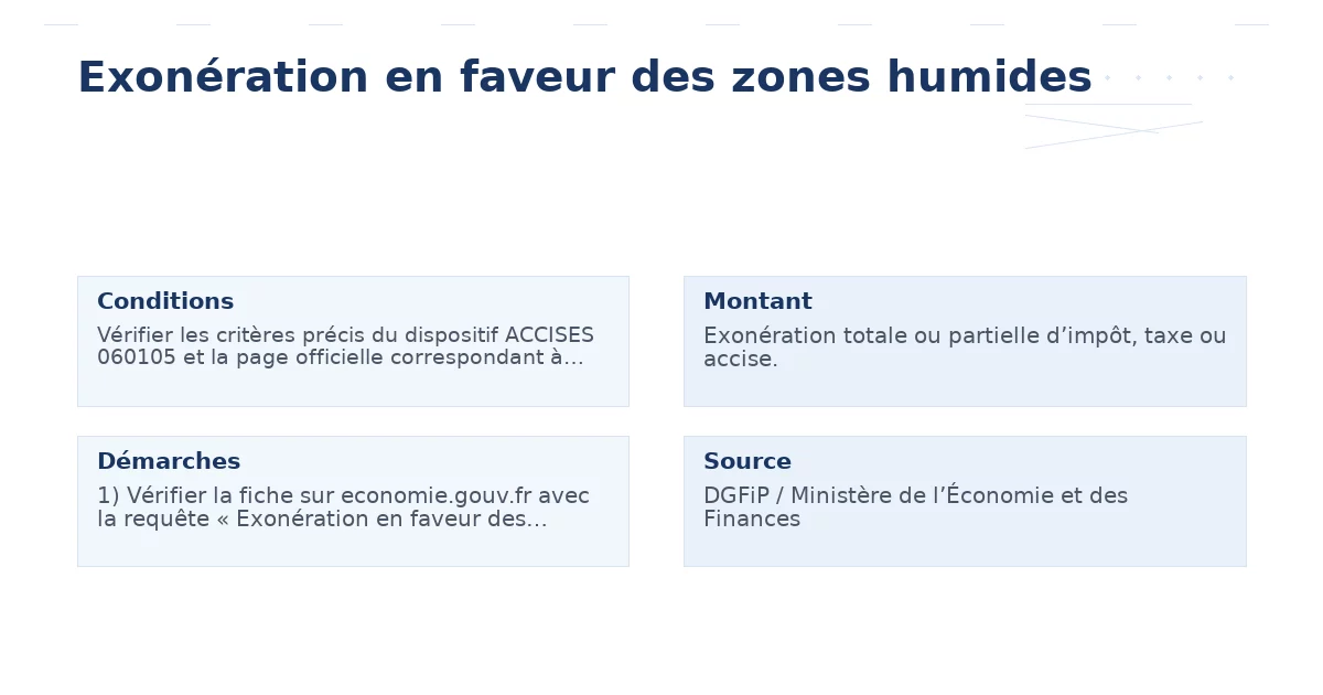 exonération faveur zones humides – Guide essentiel 2026 2026