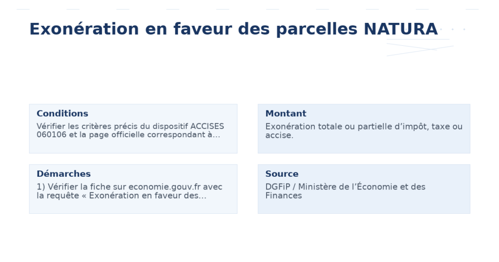 exonération faveur parcelles natura
