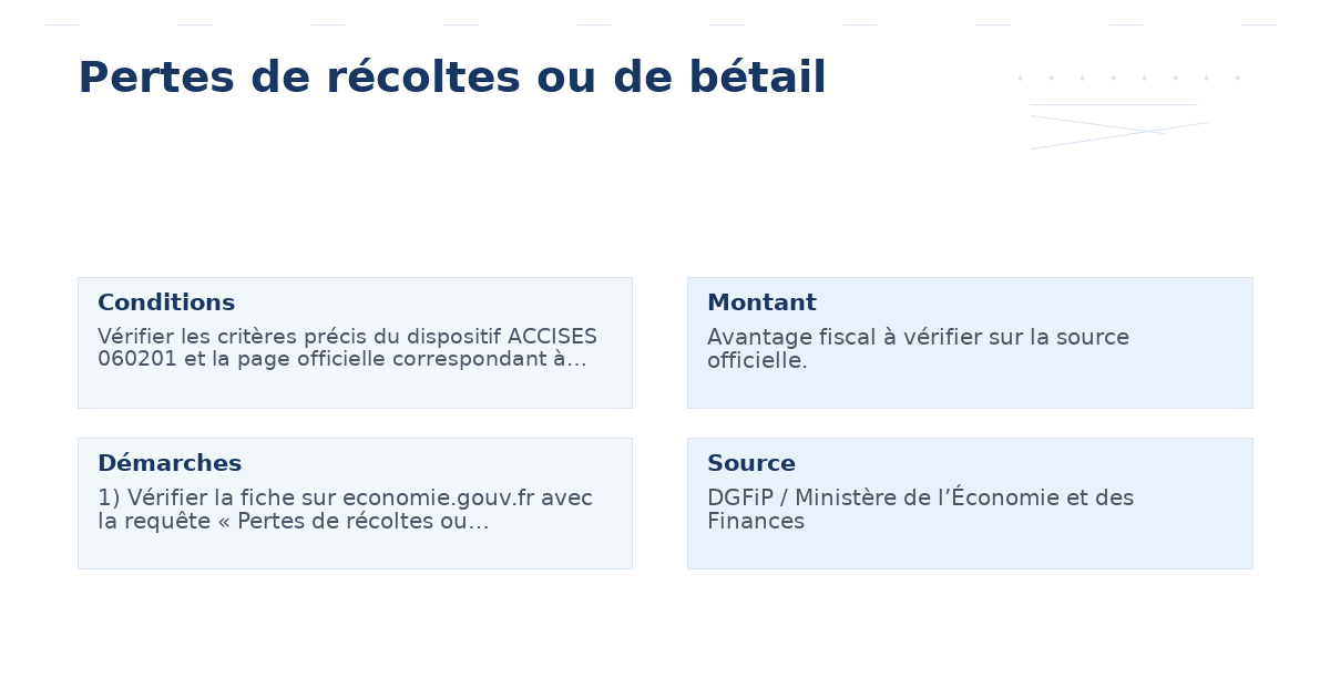 pertes récoltes bétail – Guide essentiel 2026 2026