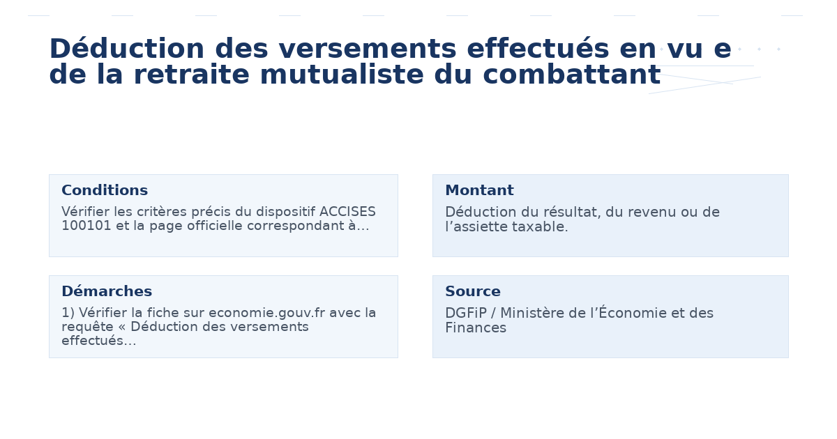 déduction versements effectués retraite mutualiste – Guide