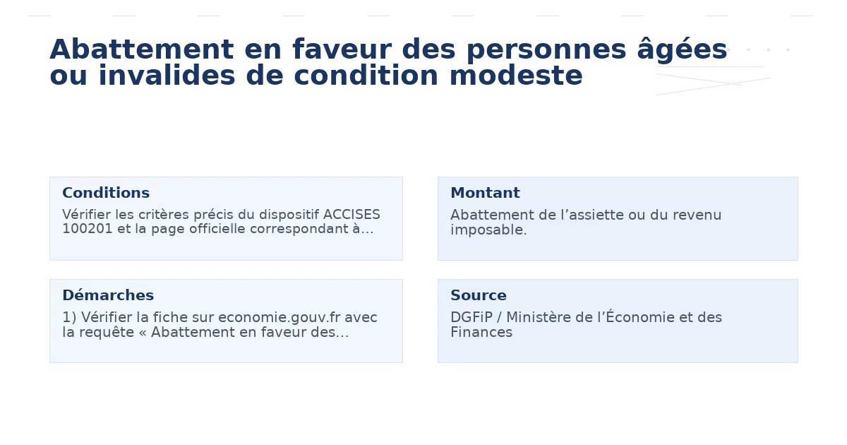 abattement faveur personnes âgées invalides condition