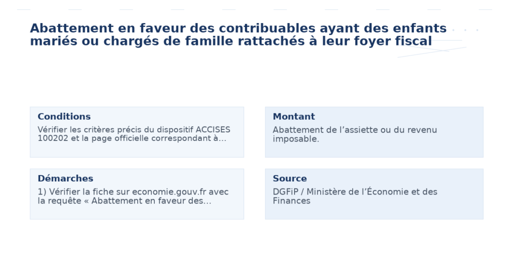 abattement faveur contribuables ayant enfants mariés