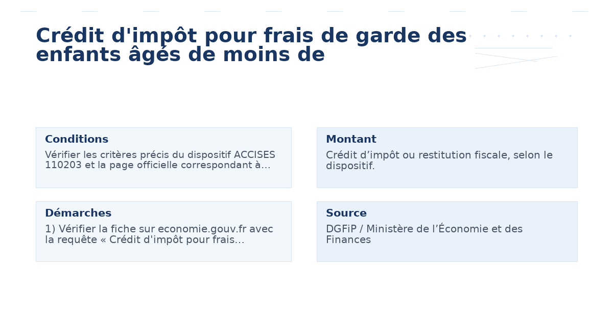 crédit d’impôt frais garde enfants âgés – Guide essentiel 2026 2026
