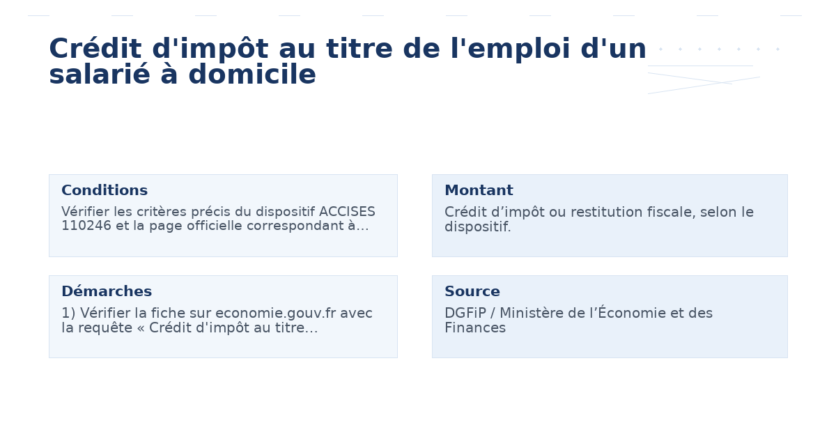 crédit d’impôt titre l’emploi d’un salarié