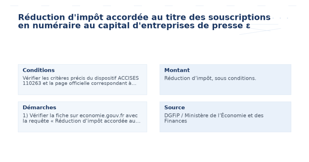 réduction d’impôt accordée titre souscriptions