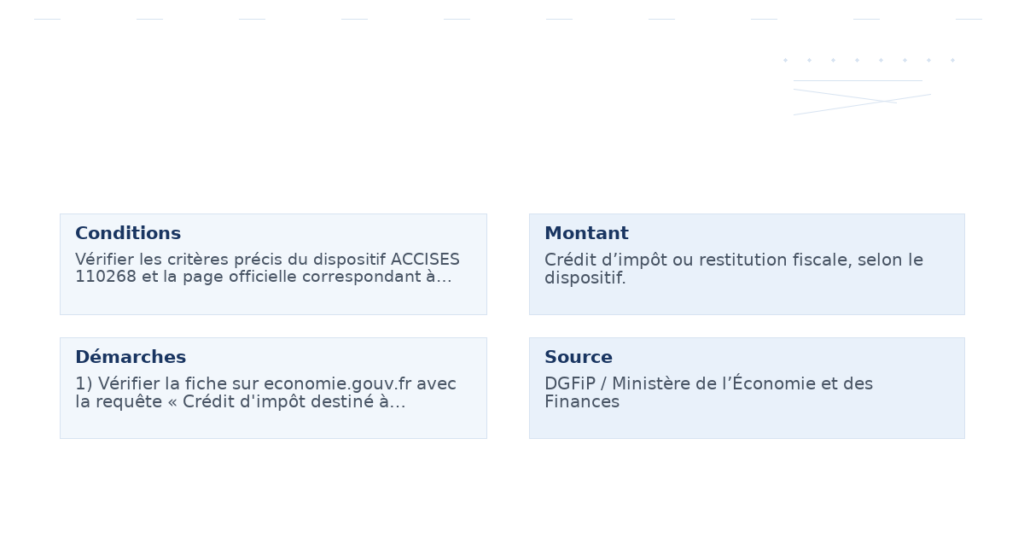 crédit d’impôt destiné l’acquisition pose systèmes
