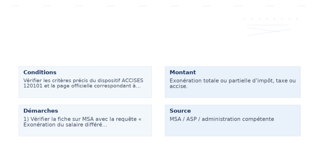 exonération salaire différé l’héritier d’un exploitant