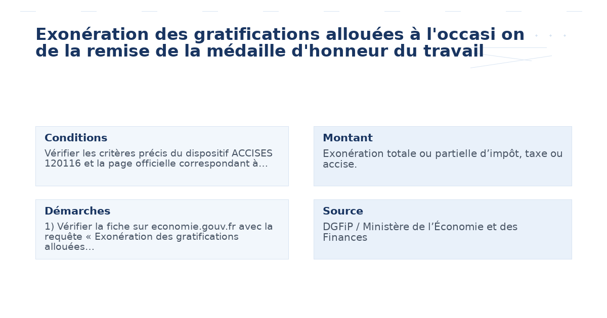 exonération gratifications allouées l’occasi remise
