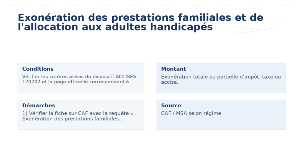 exonération prestations familiales l’allocation