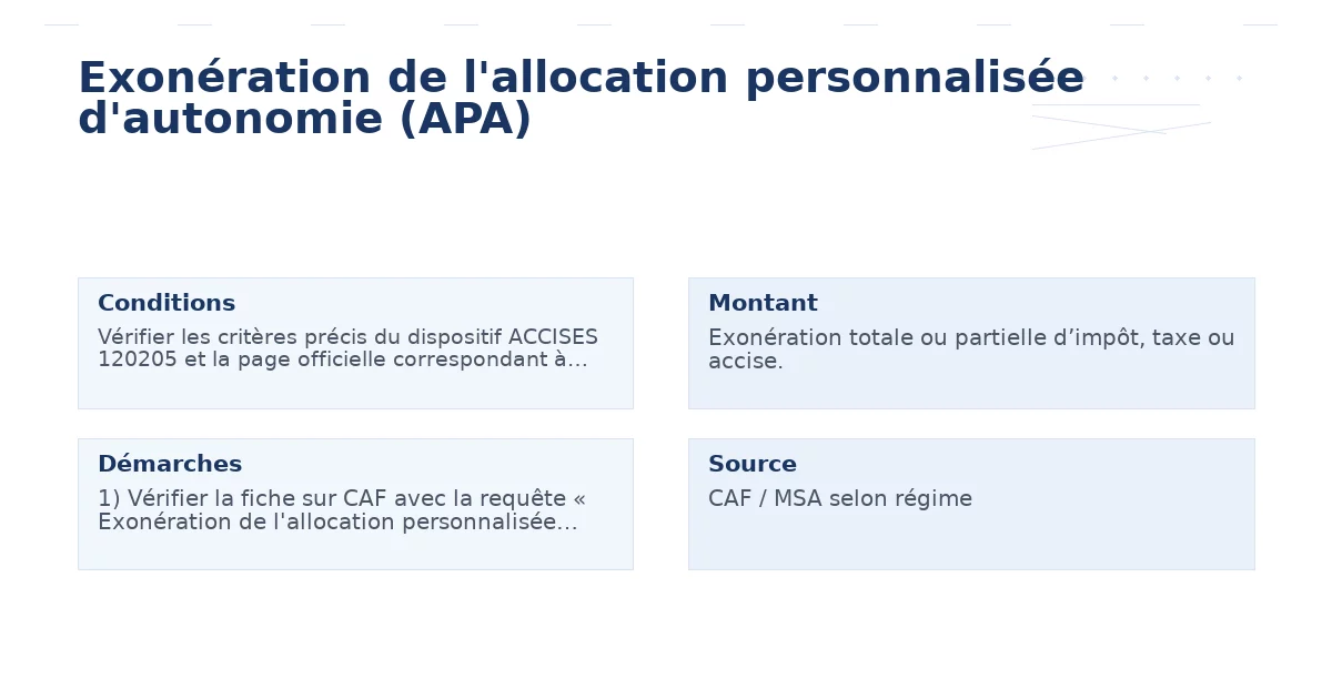 exonération l’allocation personnalisée d’autonomie apa – Guide