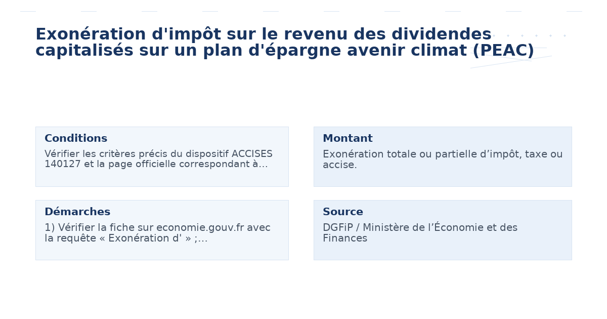 exonération d’impôt revenu dividendes capitalisés plan – Guide