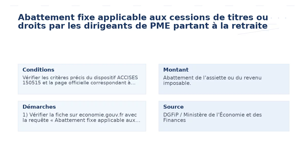 abattement fixe applicable cessions titres droits