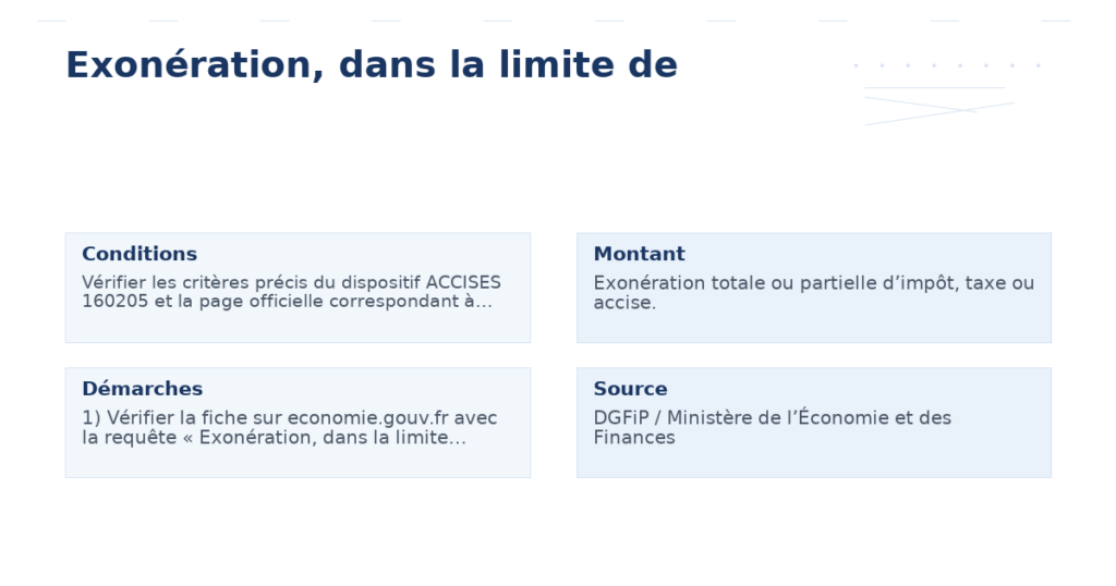 exonération limite