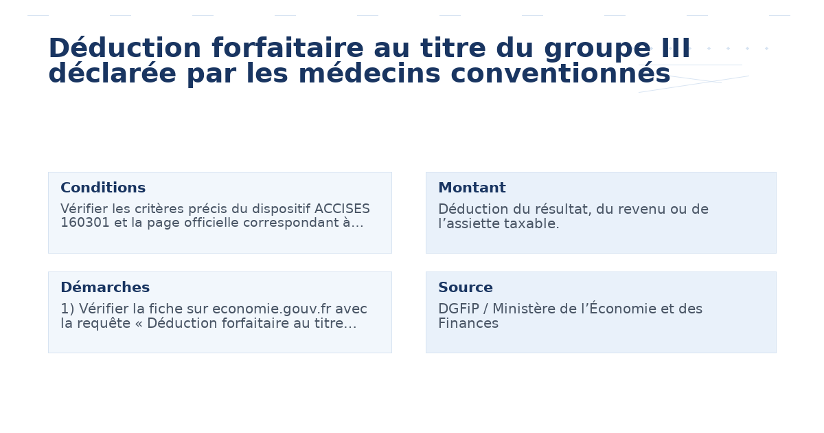 déduction forfaitaire titre groupe iii déclarée – Guide essentiel