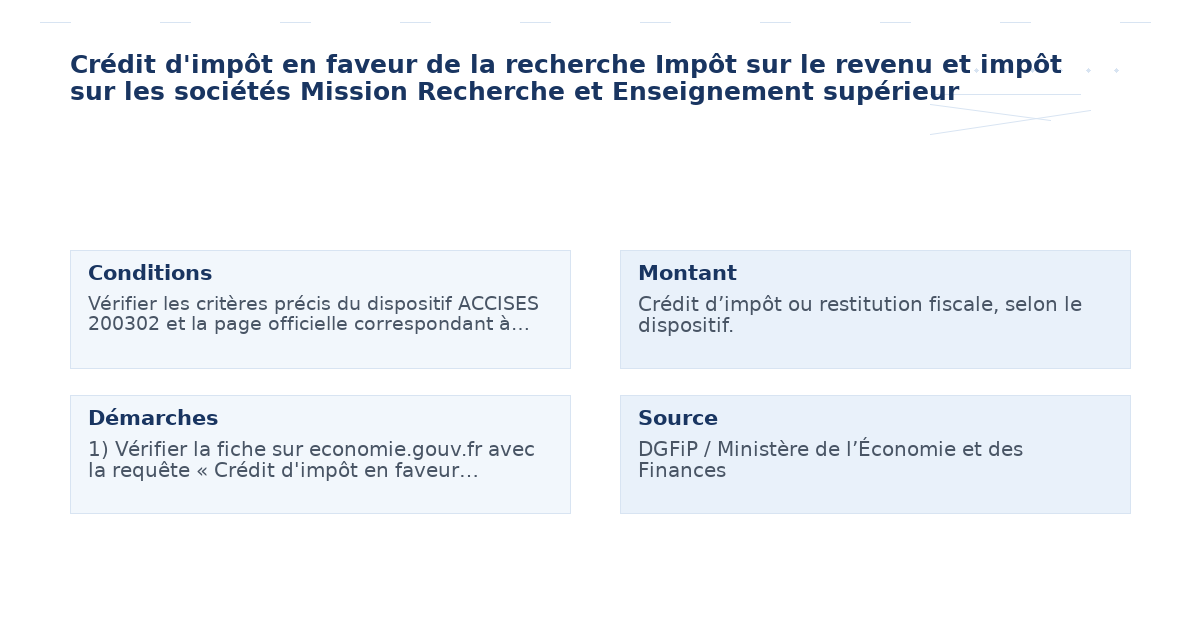 crédit d’impôt faveur recherche impôt revenu – Guide essentiel