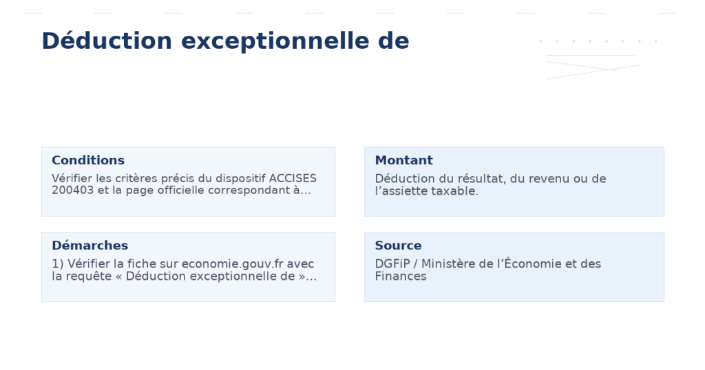 déduction exceptionnelle