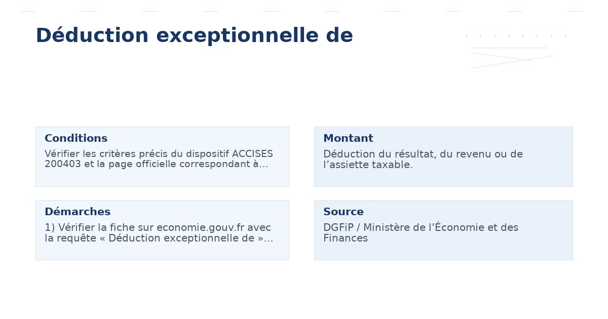 déduction exceptionnelle – Guide 5 clés pour bien comprendre en