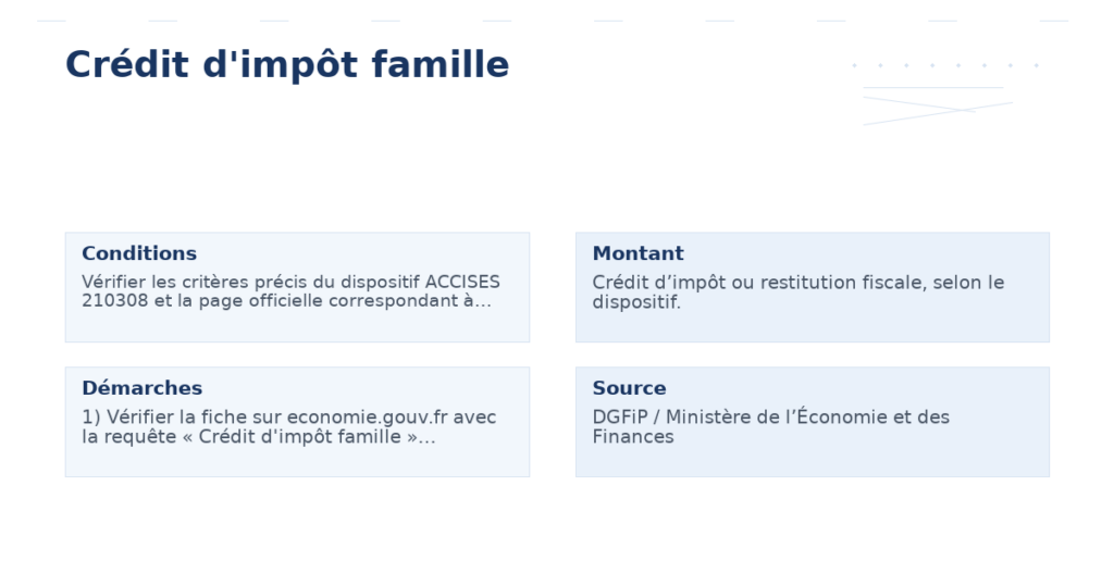 crédit d’impôt famille
