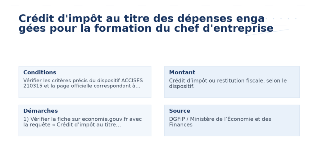 crédit d’impôt titre dépenses enga gées