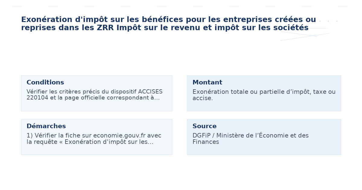 exonération d’impôt bénéfices entreprises créées – Guide 5