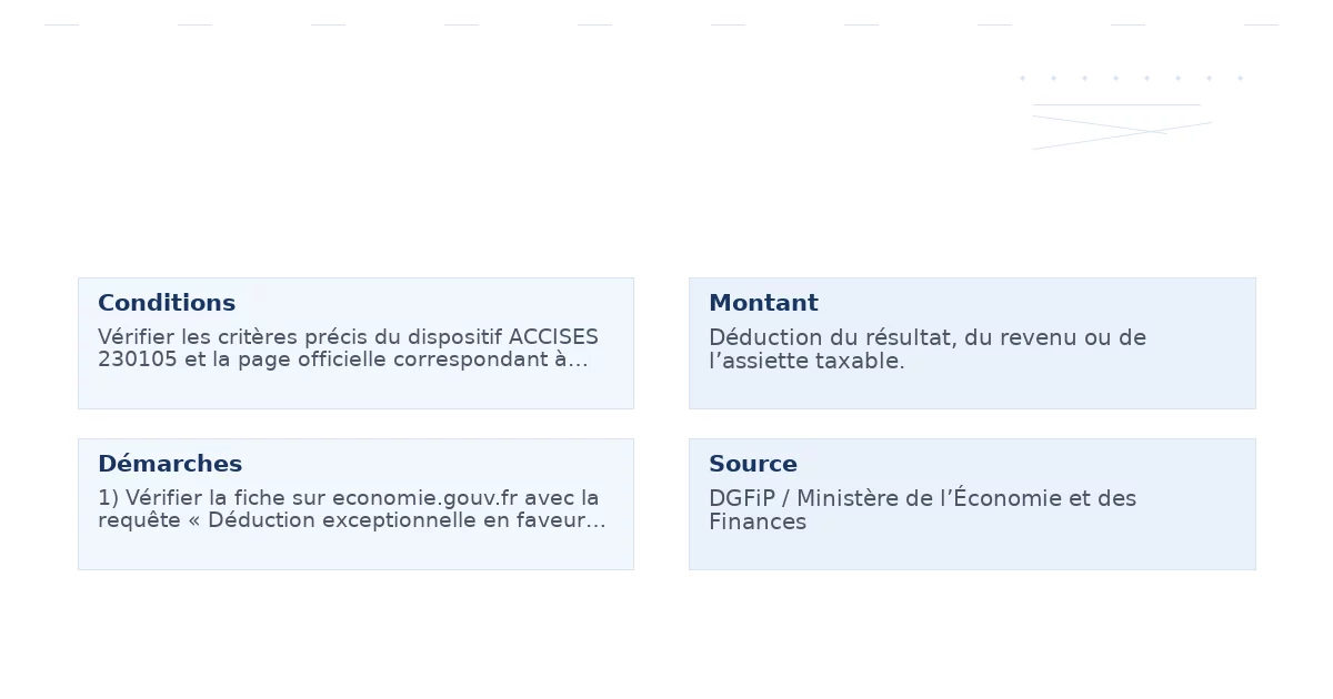 déduction exceptionnelle faveur l’investissement