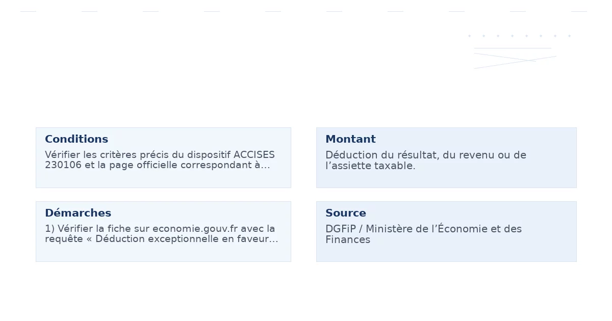 déduction exceptionnelle faveur l’investissement pme