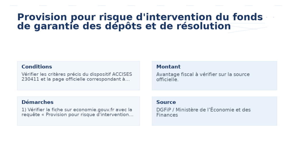 provision risque d’intervention fonds garantie dépôts