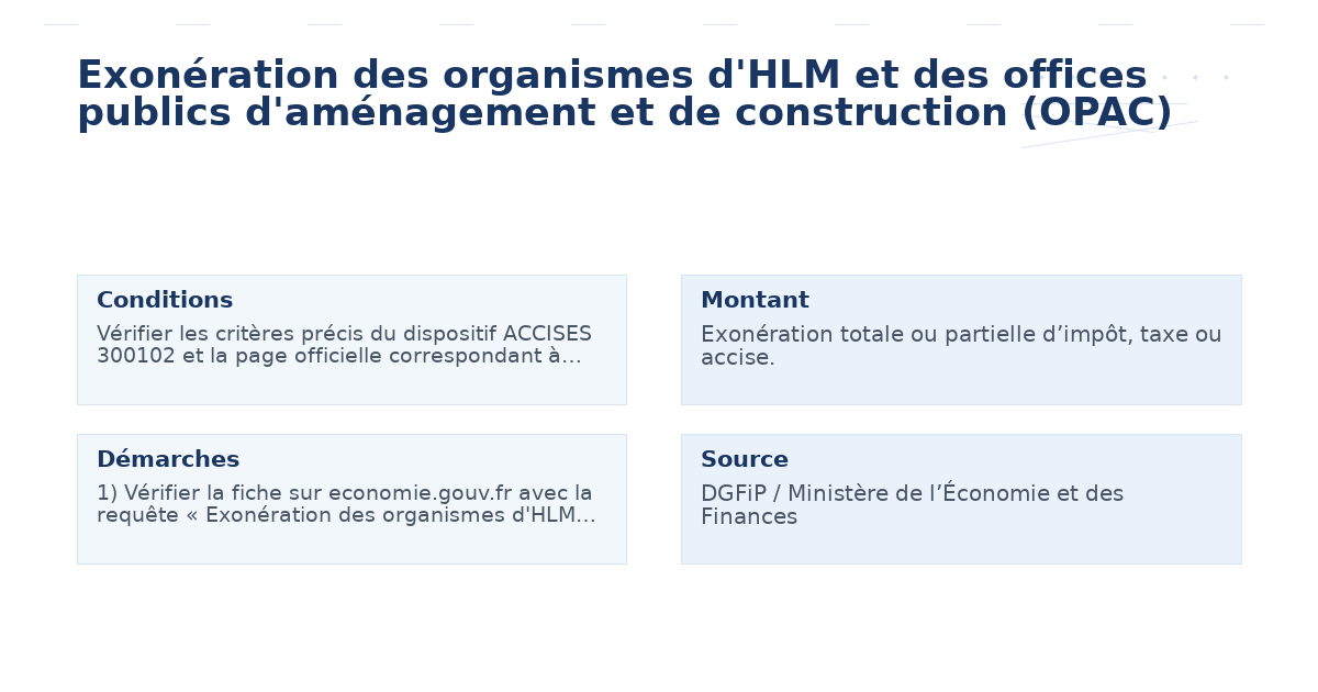 exonération organismes d’hlm offices publics