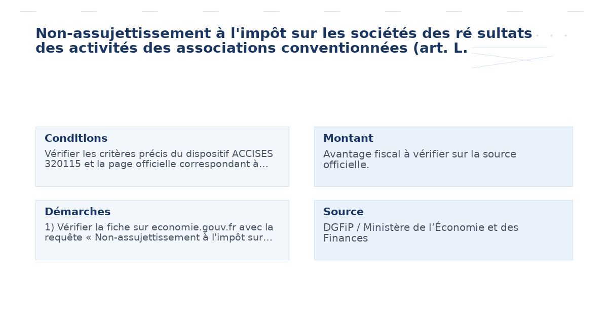 non assujettissement l’impôt sociétés sultats activités