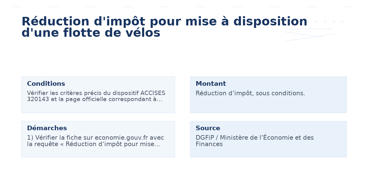 réduction d’impôt mise disposition d’une flotte
