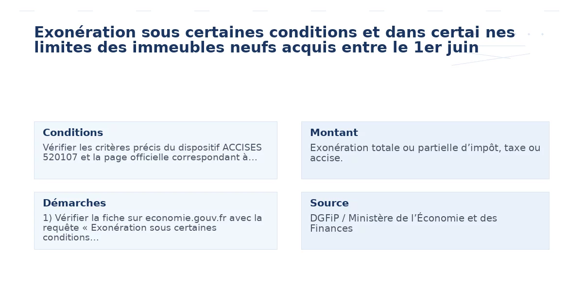exonération sous certaines conditions certai nes – Guide essentiel