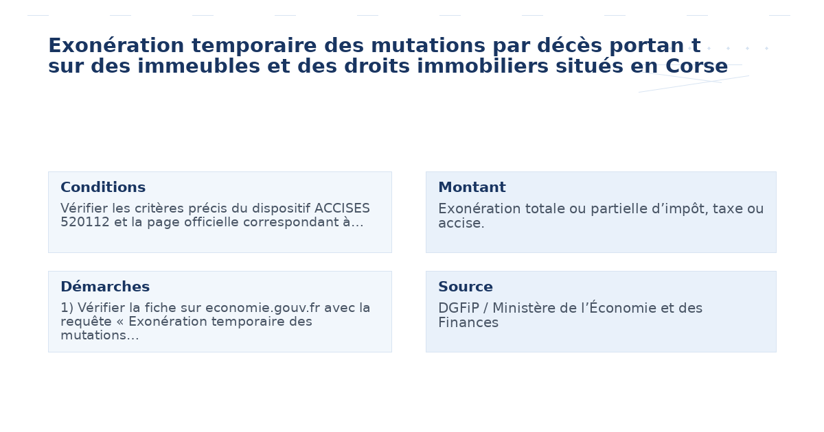 exonération temporaire mutations décès portan immeubles – Guide