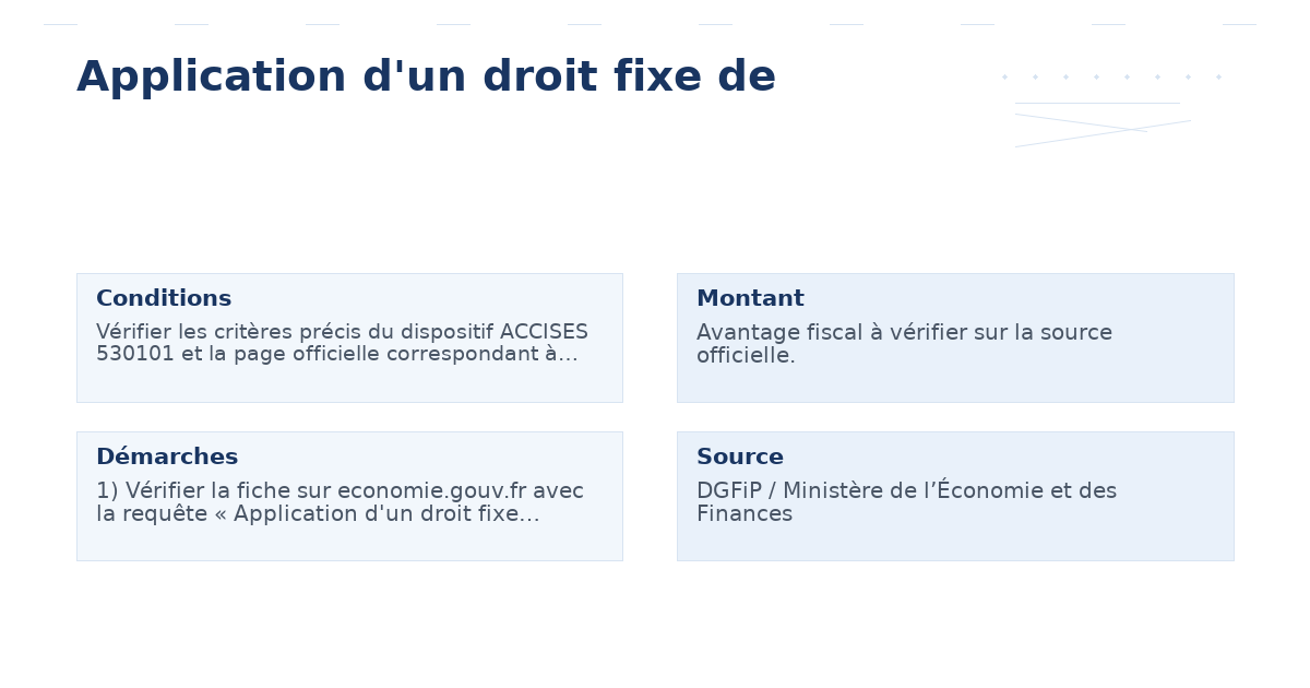 application d’un droit fixe – Guide essentiel 2026 pour maîtriser