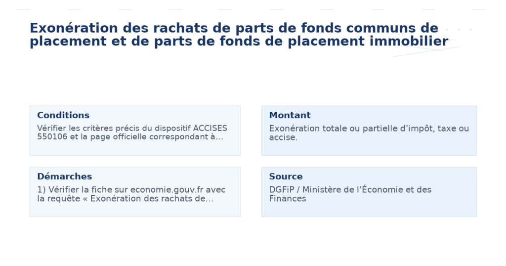 exonération rachats parts fonds communs placement