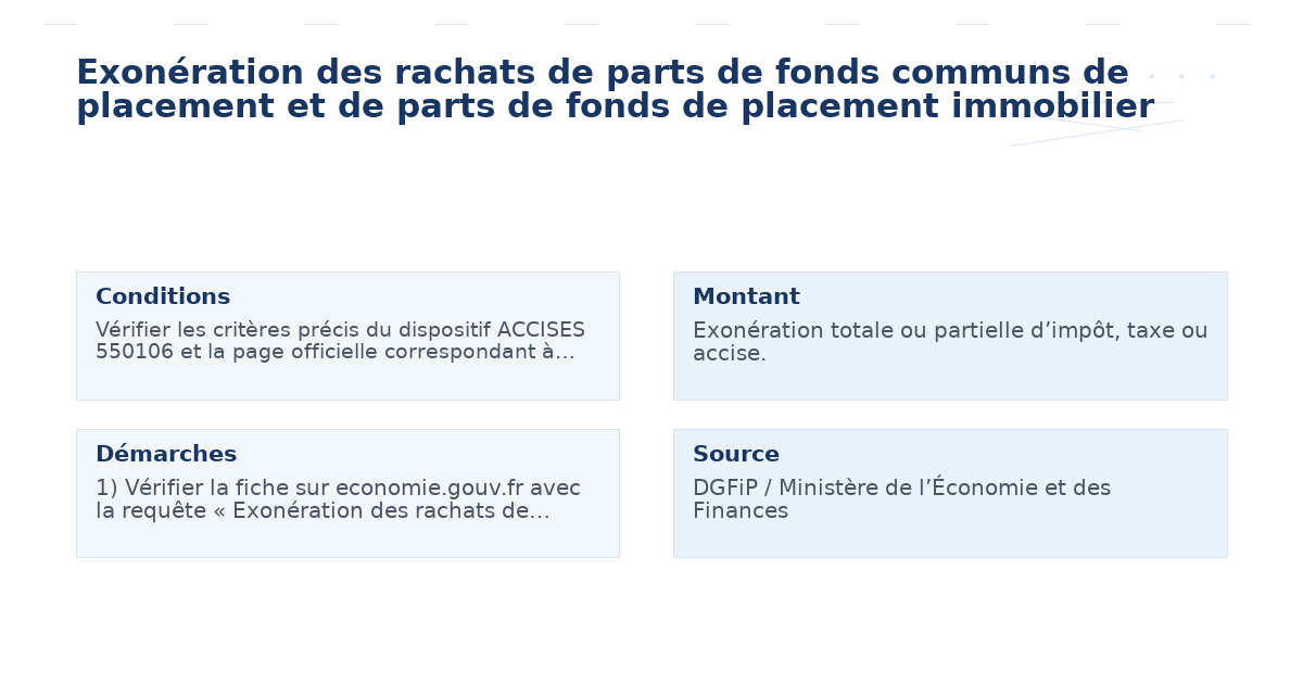 exonération rachats parts fonds communs placement – Guide