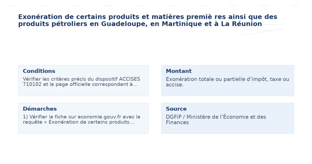 exonération certains produits matières premiè res