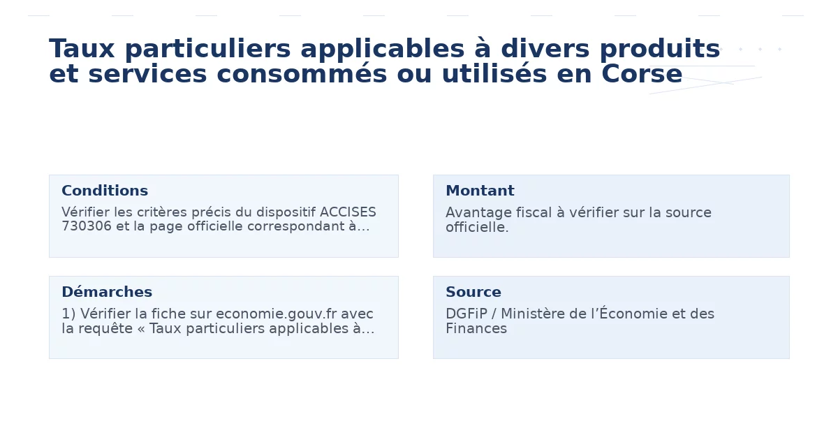 taux particuliers applicables divers produits services – Guide