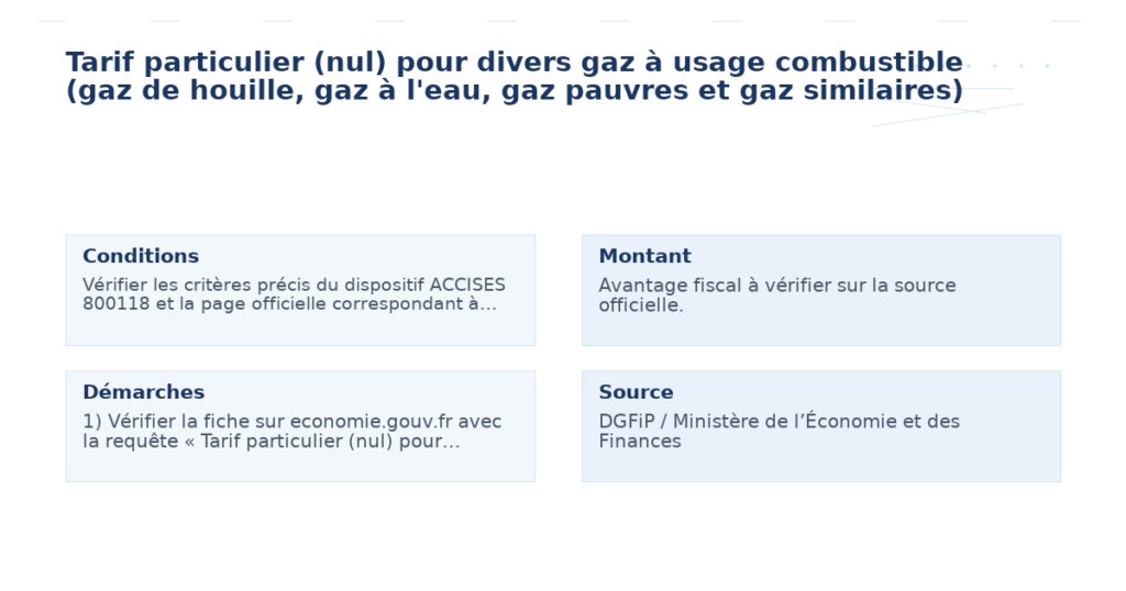 tarif particulier nul divers gaz usage