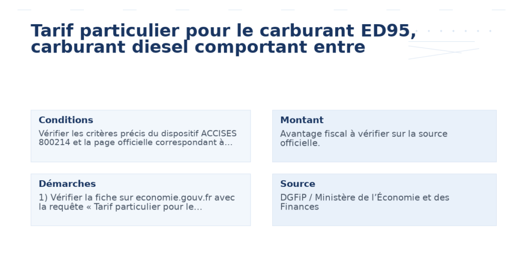 tarif particulier carburant ed95 carburant diesel