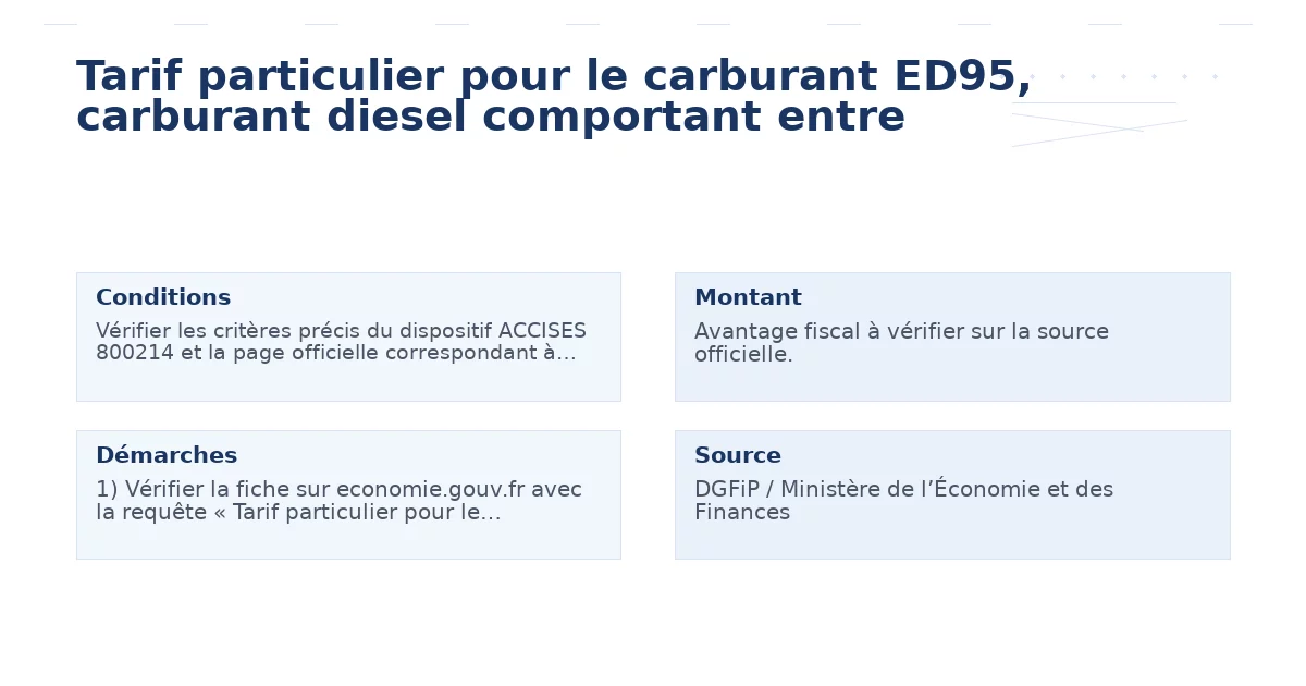 tarif particulier carburant ed95 carburant diesel – Guide