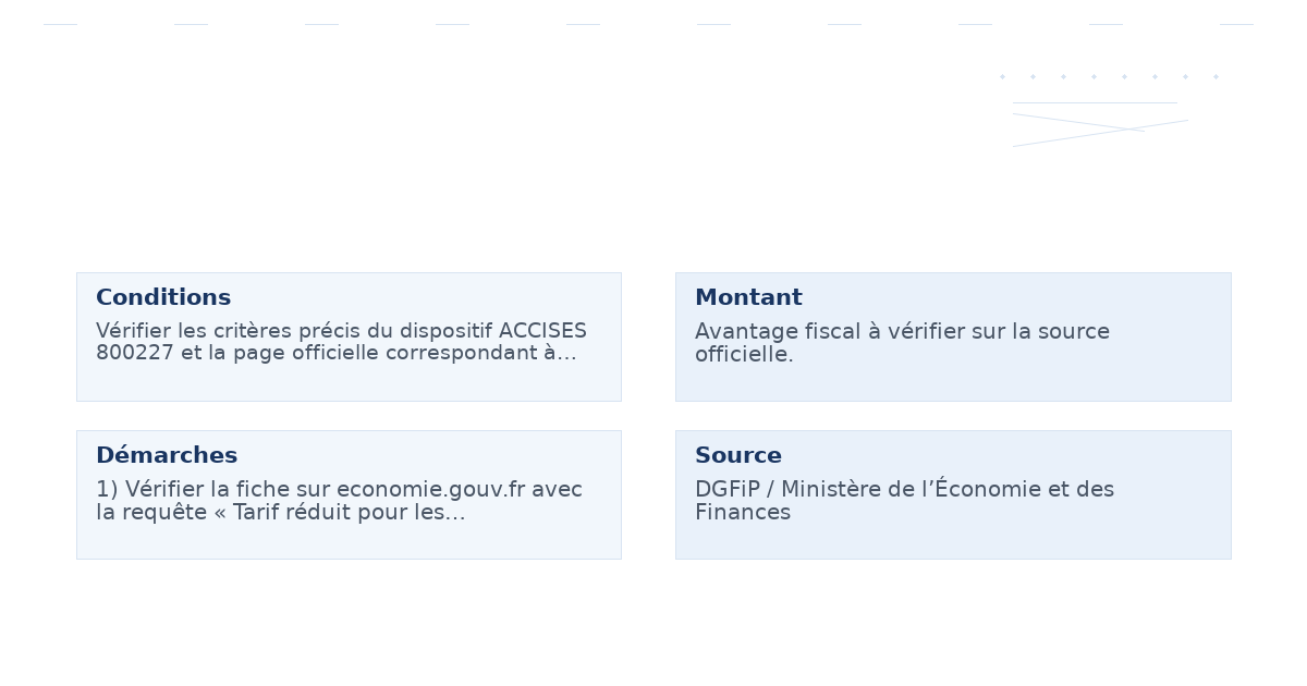 tarif réduit gazoles utilisés réaliser travaux
