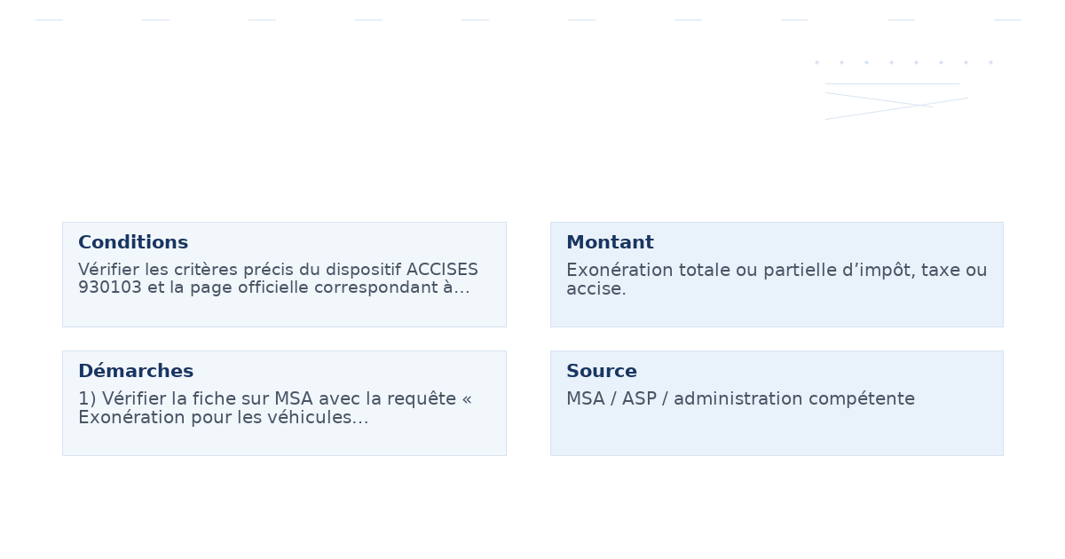 exonération véhicules utilisés besoins jeux manèges