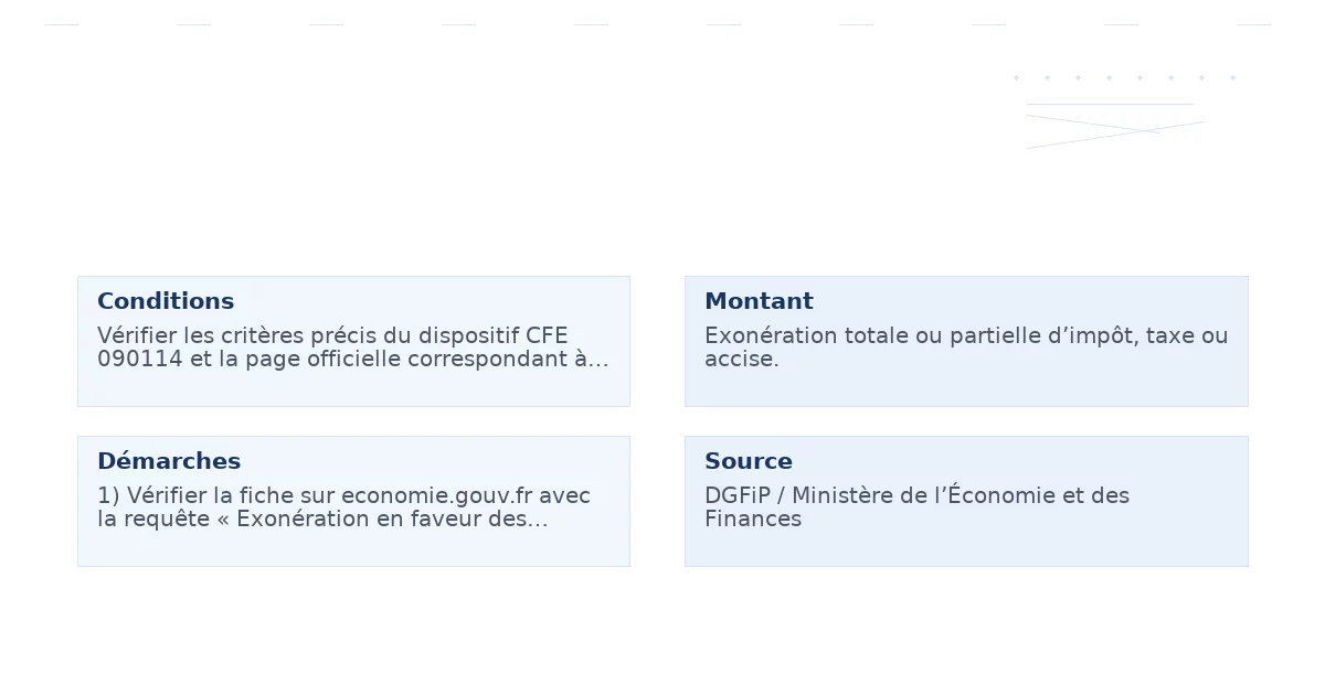 exonération faveur établissements exerçant activité