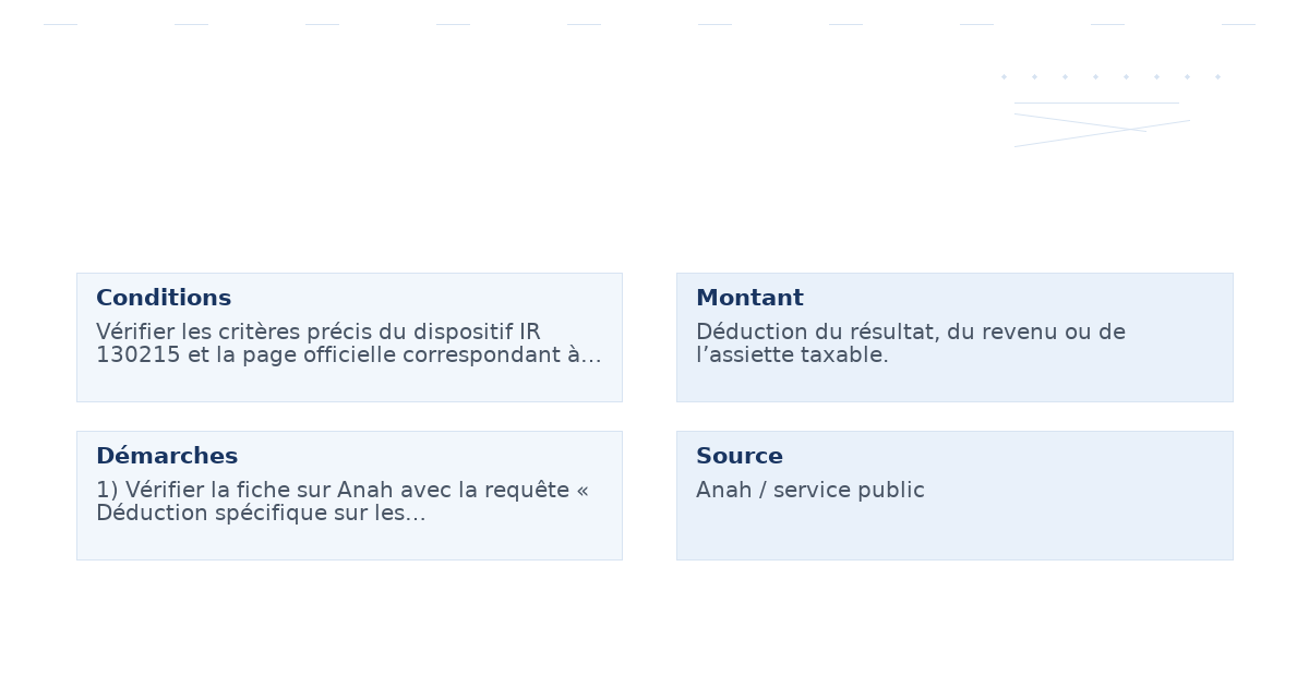 déduction spécifique revenus loge ments donnés – Guide essentiel