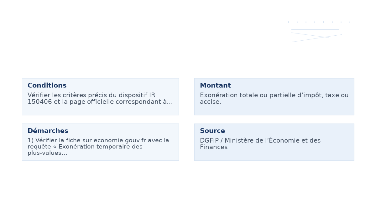 Exonération temporaire des plus-values de cession d&rsquo;un droit de surélévation réalisées par les part iculiers en vue de la réalisation par le cessionnaire de locaux destinés à l&rsquo;habitation