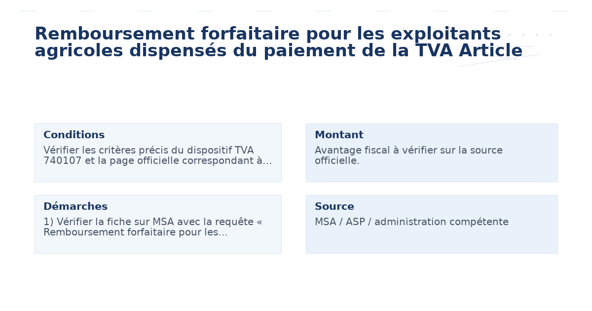 remboursement forfaitaire exploitants agricoles – guide expert